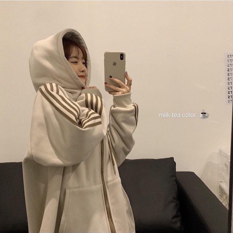 BST áo Hoodie Zip nỉ bông form rộng &quot;picked by ufo&quot;
