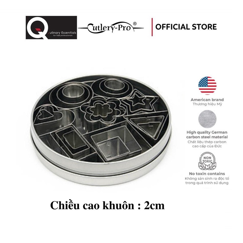 Bộ 24 Khuôn Làm Bánh Cutlery-Pro Hình Học 20Mm