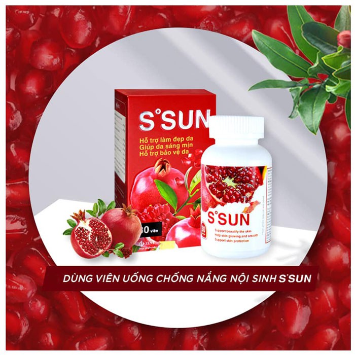 Viên uống chống nắng nội sinh S'Sun - Chính hãng( Tặng cốm trắng da) | Thế Giới Skin Care