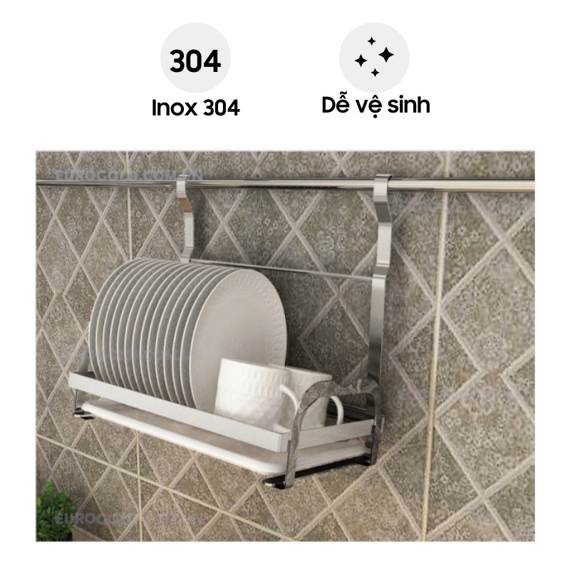 Giá Để Đĩa Treo Ngoài Inox Nan Dẹt Eurogold Dòng EV88 - Inox 304