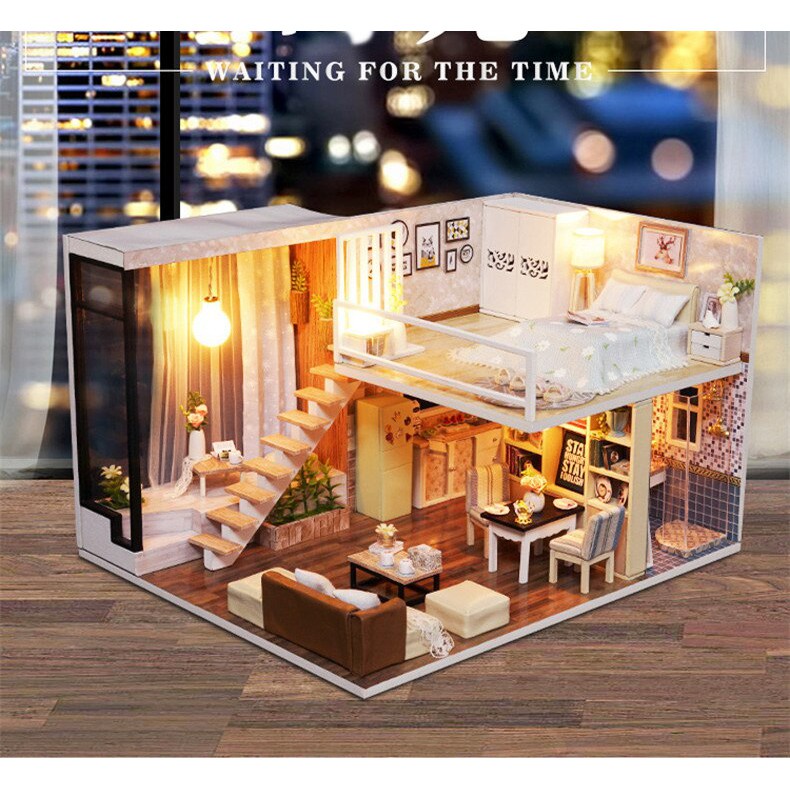 Mô Hình Lắp Láp Nhà Búp Bê DIY - Ngôi Nhà Mơ Ước Tặng  Keo Sữa