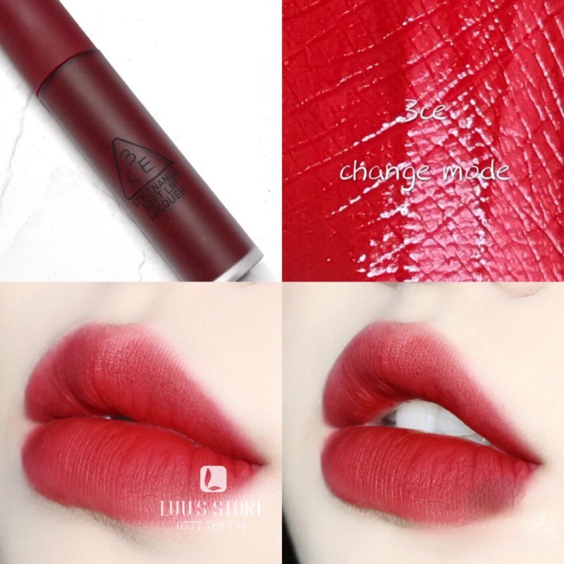 Son 3CE Lacquer #Change Mode - Đỏ Thuần