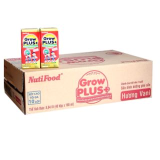 Thùng Sữa bột pha sẵn Nuti Grow Plus đỏ 180ml