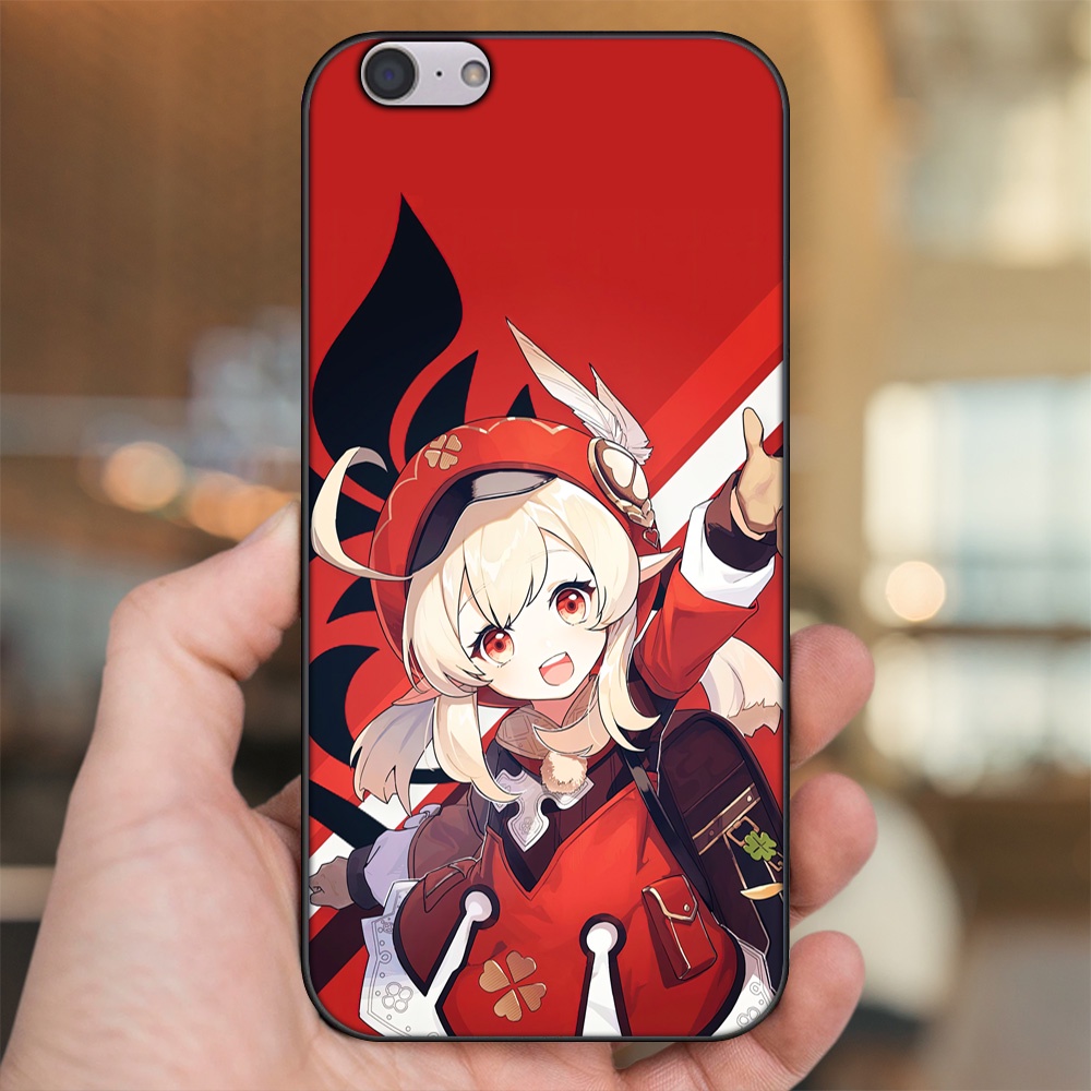 Ốp lưng Oppo A39, F3 Lite viền đen in hình Klee Genshin Impact