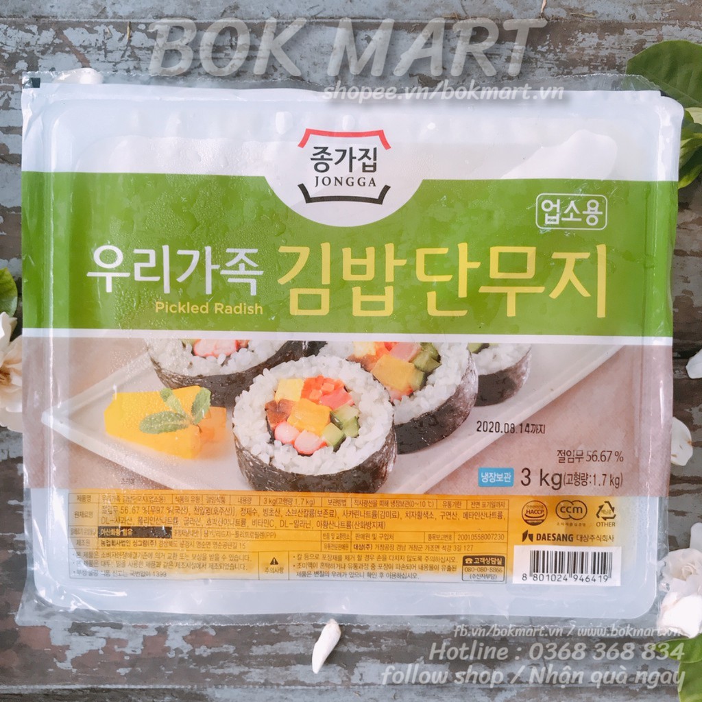 CỦ CẢI VÀNG CẮT SỢI SẴN HÀN QUỐC 3KG ( DÙNG LÀM KIMBAP )