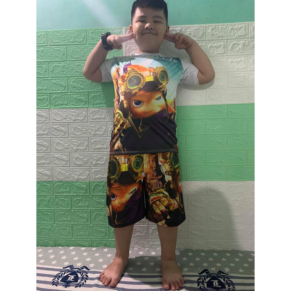 Bộ thun ngộ nghĩnh cho bé từ 10kg - 26kg, bộ thun bé trai hình mì tôm , hình con vật hoạt hình