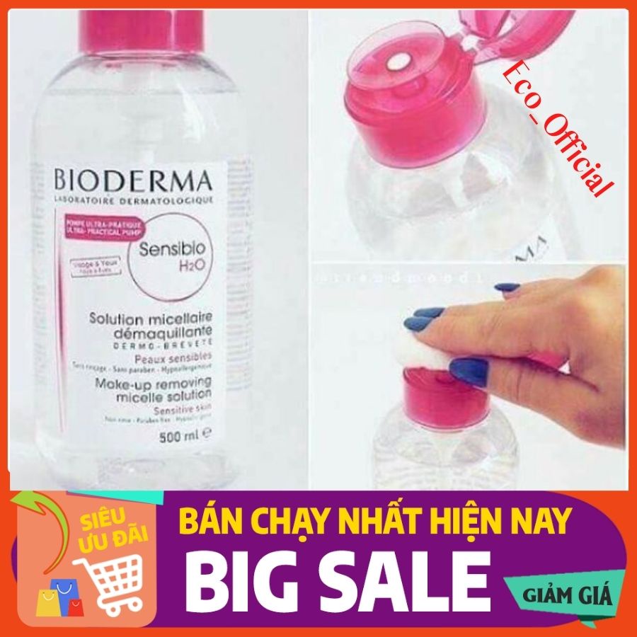 [ Mẫu mới ] Nước Tây Trang BIODERMA Pháp Có Nút Nhấn