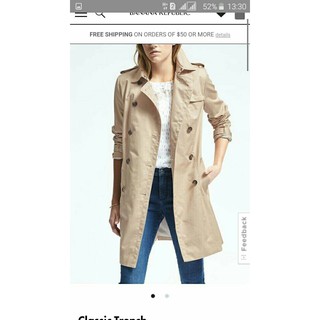 Áo trendcoat Banana Republic