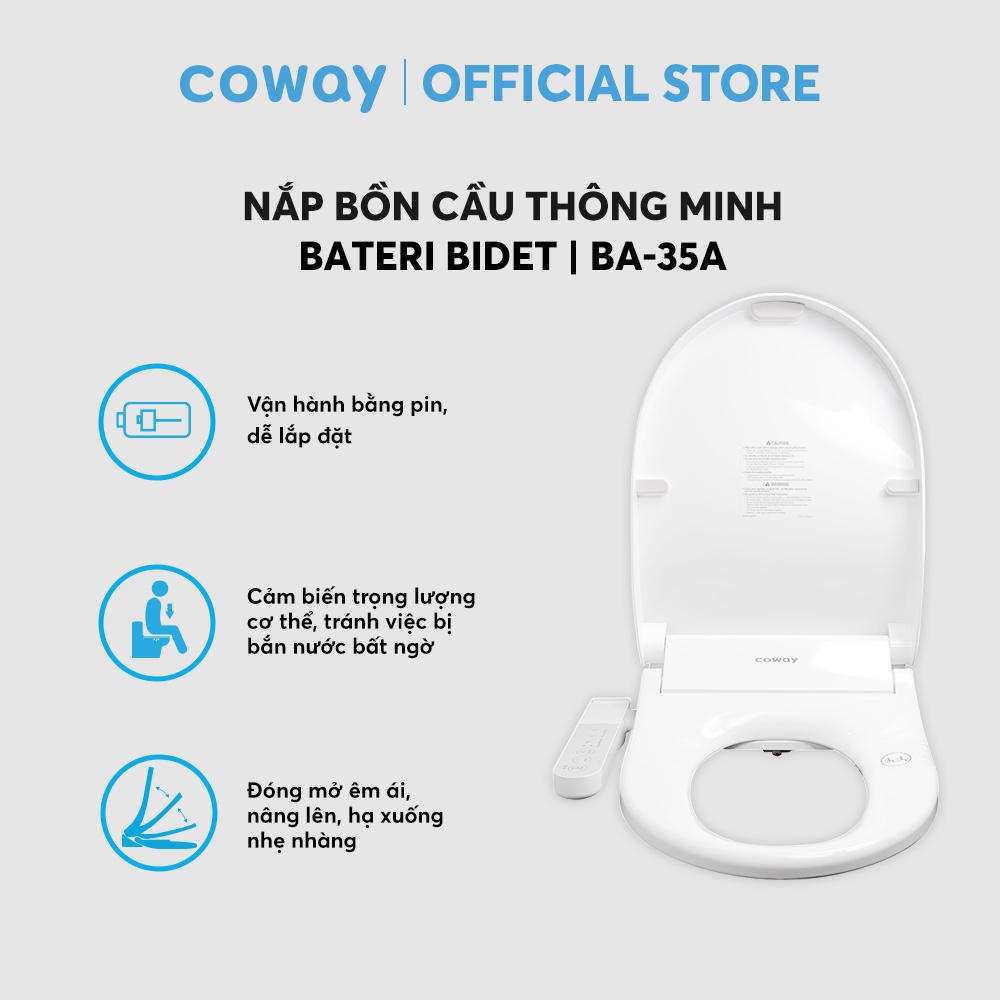 Nắp bồn cầu thông minh Coway Bateri Bidet BA35-A