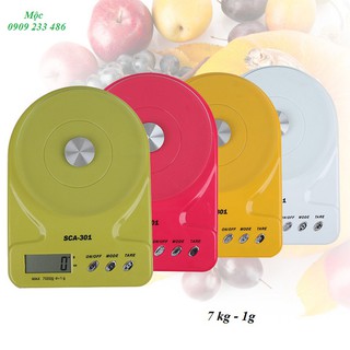 Cân điện tử cao cấp kính cường lực sca 301 7kg - 1g