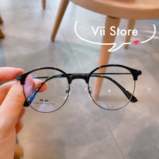 Gọng kính cận tròn mảnh kim loại v2736 - gọng kính mắt tròn nữ