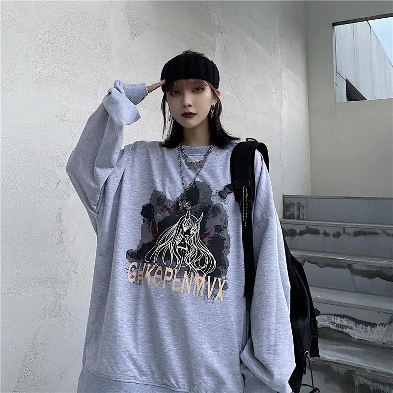 NRVP Áo Thun Nữ Dài Tay Cổ Tròn Thời Trang Hàn