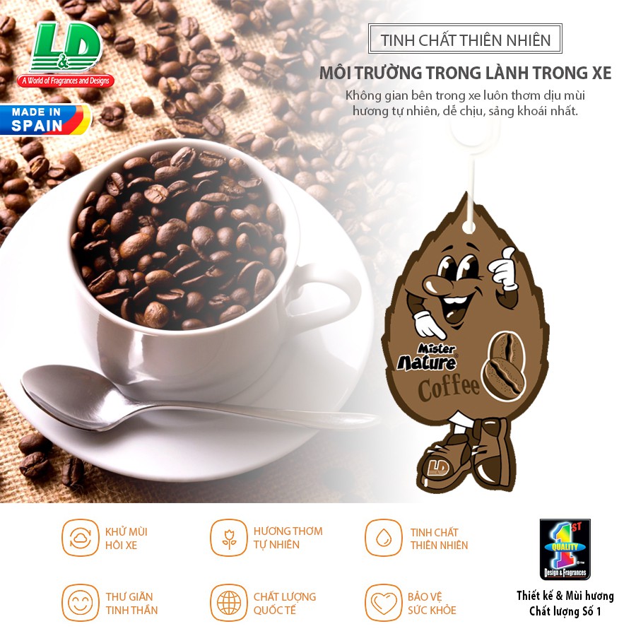 Lá Thơm Nụ Cười May Mắn L&D Mister Nature Coffee Nhập Khẩu Chính Hãng