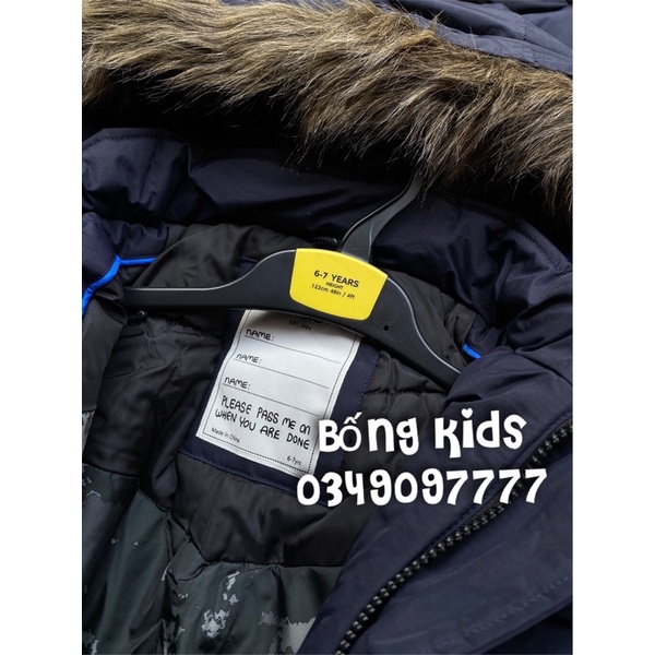 Áo Parka Chống Nước Đại Hàn Bé Trai Xanh Than M&amp;S