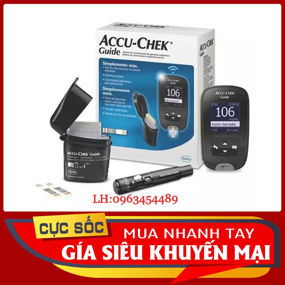 [CHÍNH HÃNG] MÁY ĐO ĐƯỜNG HUYẾT ACCUCHEK GUIDE MẪU MỚI 2021 - BẢO HÀNH CHÍNH HÃNG TRỌN ĐỜI