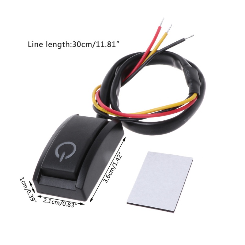 Công Tắc Bật / Tắt Đèn LED DC12V / 200mA 2.4W Cho Xe Hơi