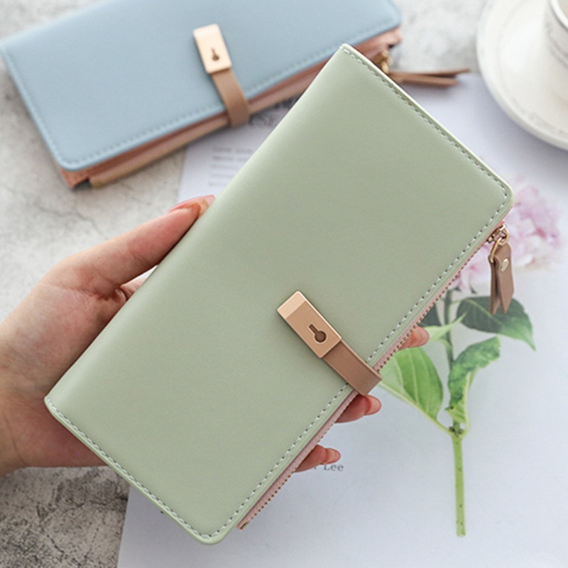 Ví Da Pu Dài Đựng Tiền / Thẻ Thời Trang Cho Nữ