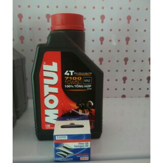 Combo nhớt Motul 7100 và lọc nhớt Suzuki Raider fi/Satria Fi