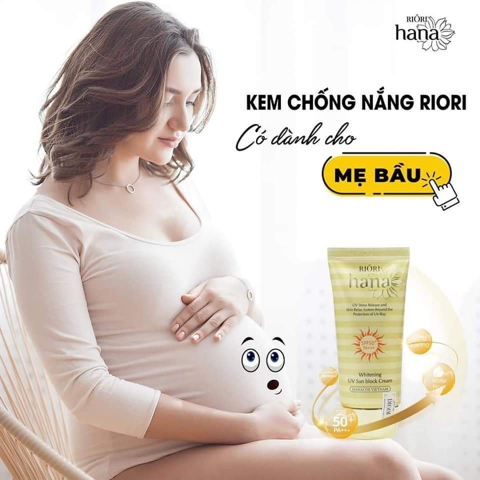 Kem Chống Nắng Cao Cấp Lâu Trôi Dành Cho Da Dầu Mụn RIORI Whitening UV Sun Block Cream SPF 50+/PA+++ 50g