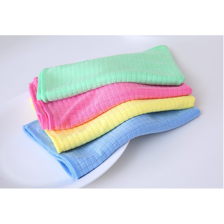 Set 4 khăn lau rửa xe chuyên dụng Microfiber-Caro,màu ngẫu nhiên