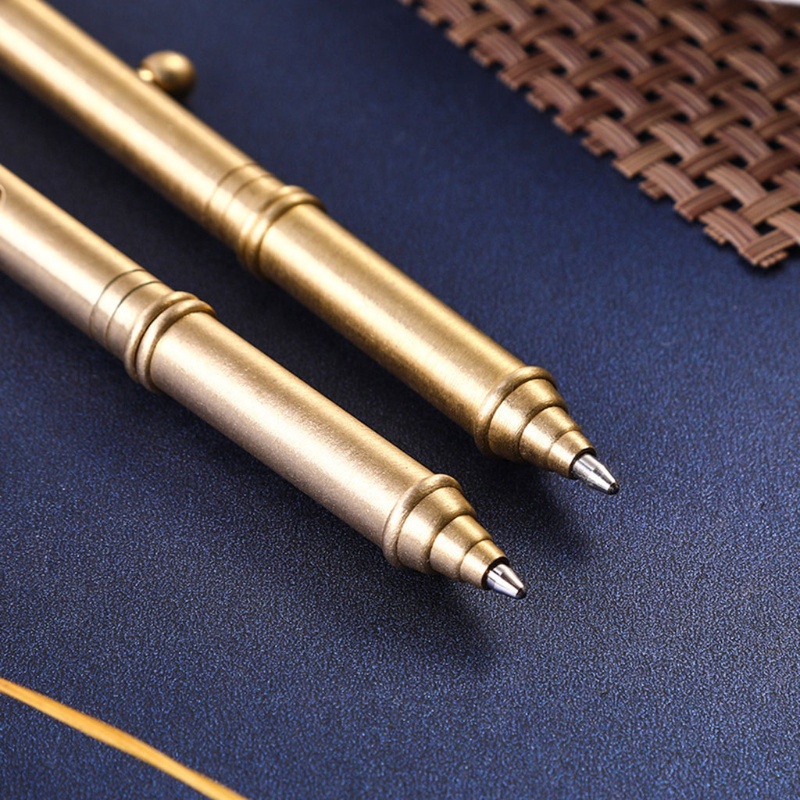 Bút Bi Hình Súng Bằng Đồng Thau Kèm Vòng Treo Tiện Dụng