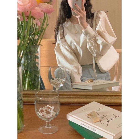 Sơ mi nữ dài tay hàn quốc,Sơ mi thô dài tay nữ tính rhstore