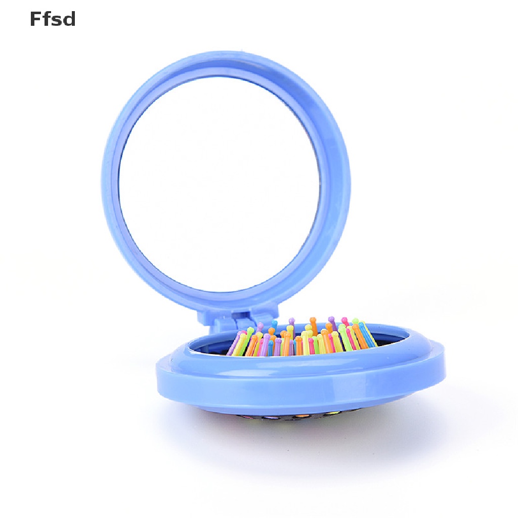 {Ffsd} Lược Gấp Tích Hợp Gương Trang Điểm Du Lịch Bán Chạy