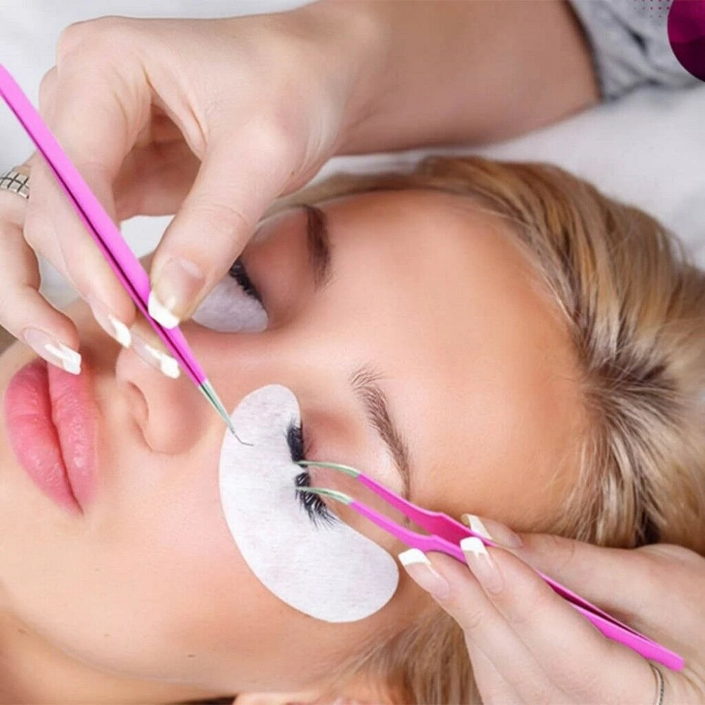 1 Set Nhíp/Kẹp/Kẹp Hỗ Trợ Làm Móng/Nấu Chân Mày DIY Bằng Thép Không Gỉ Màu Sắc Macaron