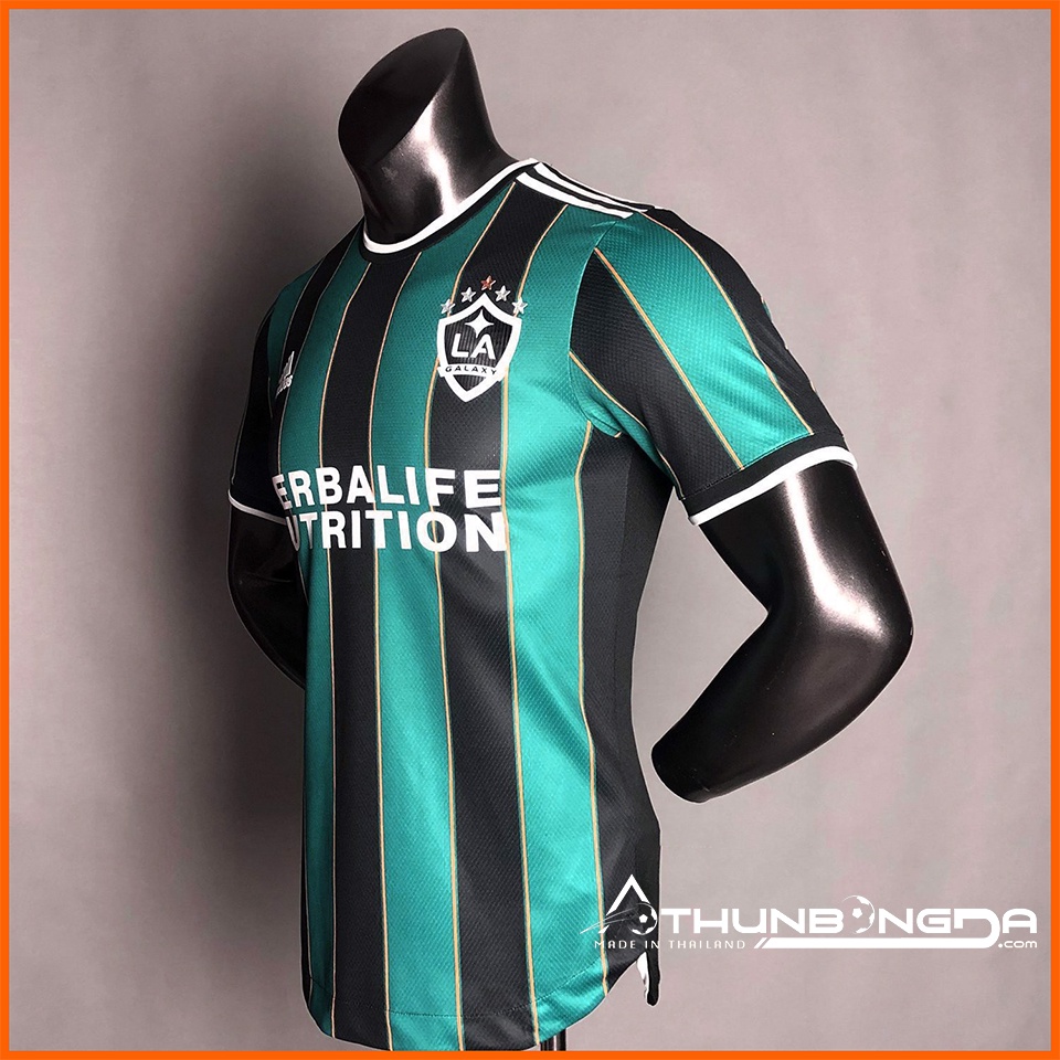 Áo đấu LA Galaxy sọc xanh đen sân khách 2021-2022, áo LA Galaxy sân khách 2022 sọc xanh đen ❝Thái Lan❞