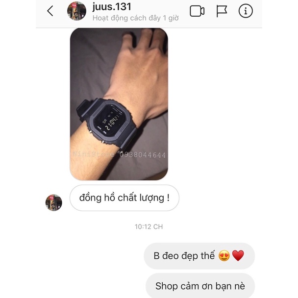 Đồng hồ cá tính cho nam, nữ Full Đen GX-56BB