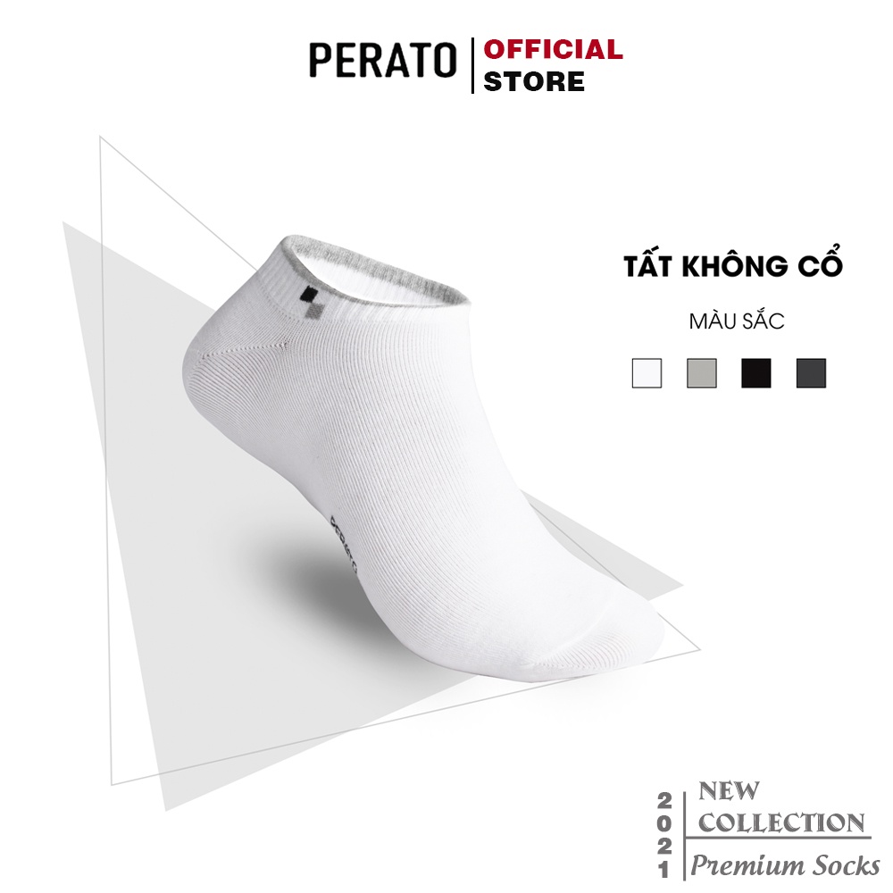 Tất Nam PERATO Cổ Ngắn (4 Màu), Chất Liệu Cao Cấp Không Bai Xù, Khử Mùi, Kháng Khuẩn Tốt (TATP21001).