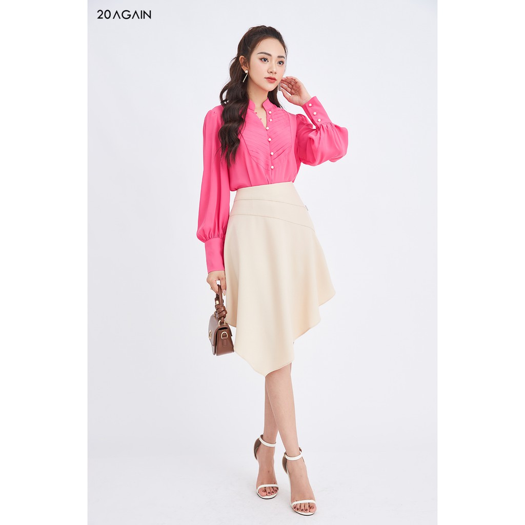 Áo sơmi dài tay gập ly thân trước 20Again ASA0926 | BigBuy360 - bigbuy360.vn