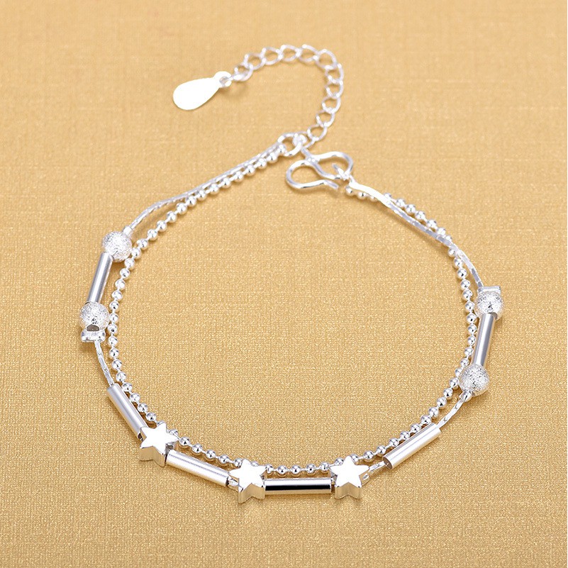 Lắc chân nữ dây đôi bạc S925 - LC14 | BigBuy360 - bigbuy360.vn