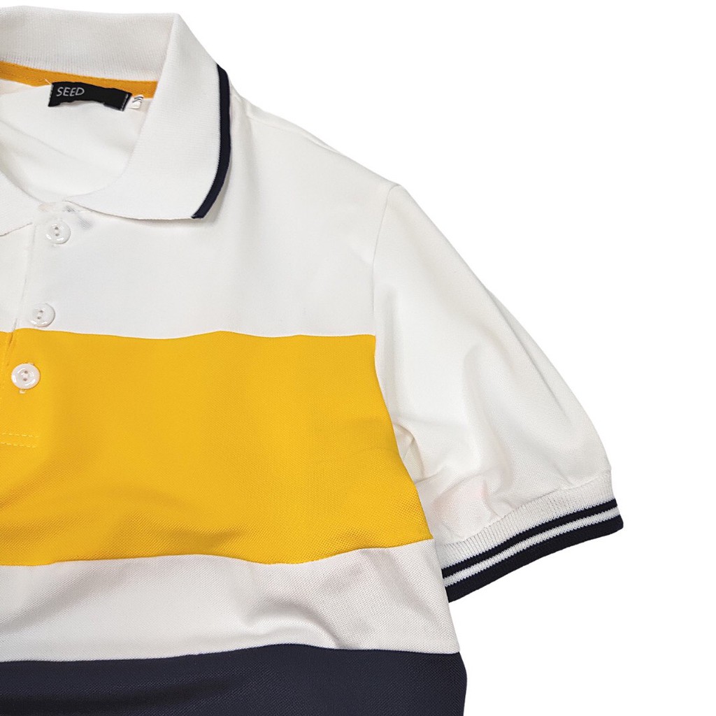 Áo Polo nam vải Cotton cá sấu phối ngang cổ bẻ xuất xịn,chuẩn form trẻ trung, thanh lịch. GRAMEN - POLO SEED | BigBuy360 - bigbuy360.vn