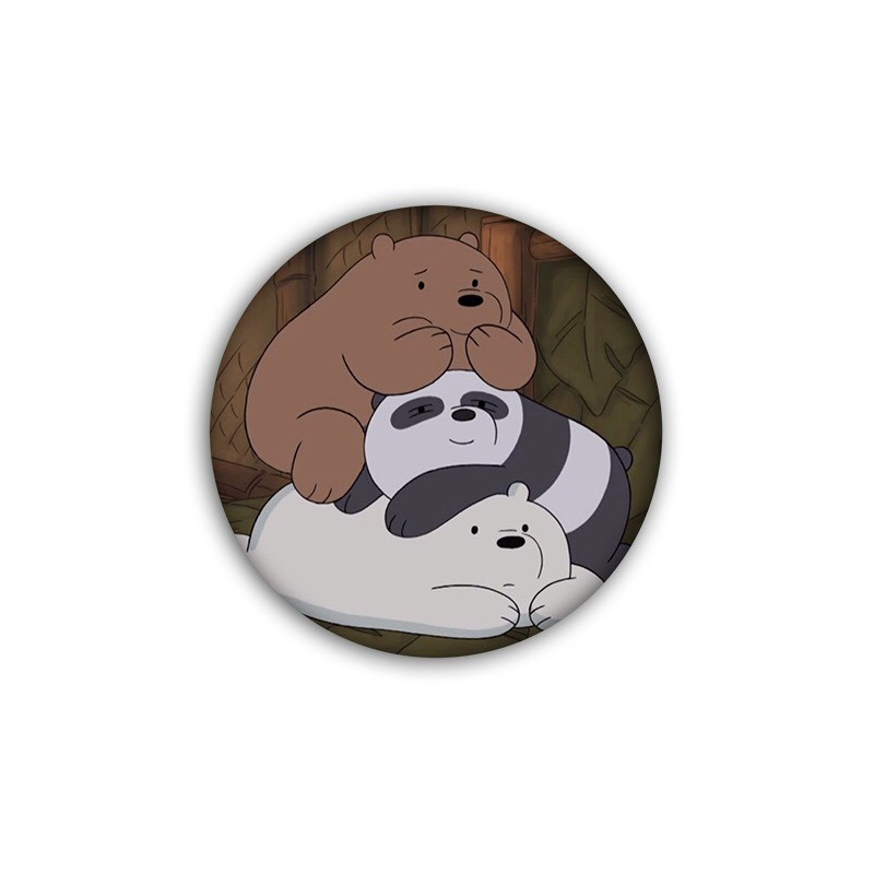 Huy hiệu cài áo IN HÌNH We Bare Bears Chúng tôi đơn giản là gấu dễ thương tiện lợi