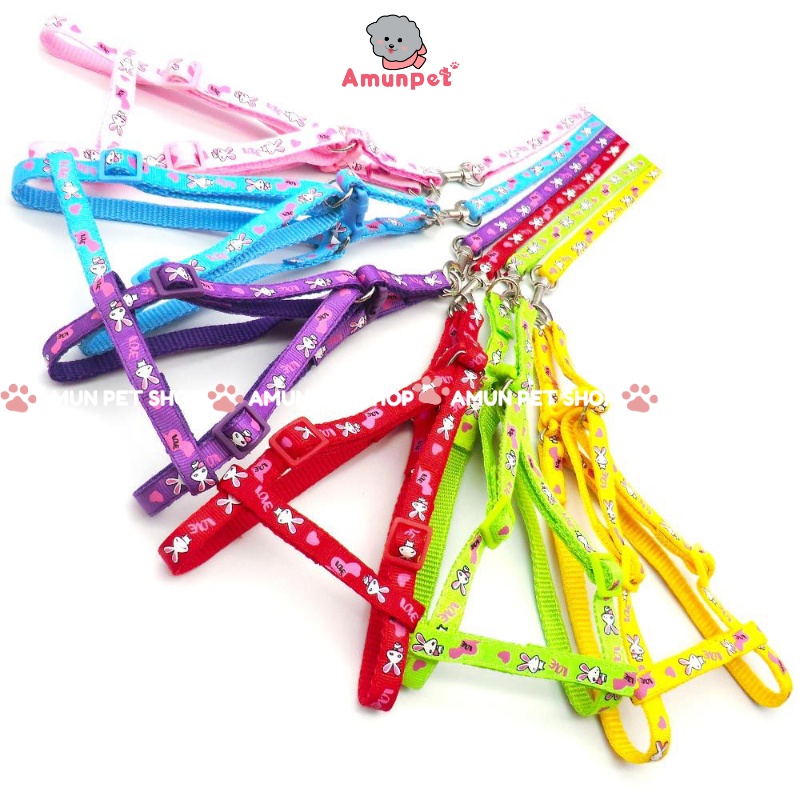Dây Dắt Chó Mèo Đi Dạo Dạng Yếm Loại Dày Dặn Dây Dắt Thú Cưng Giá Rẻ Amun Pet