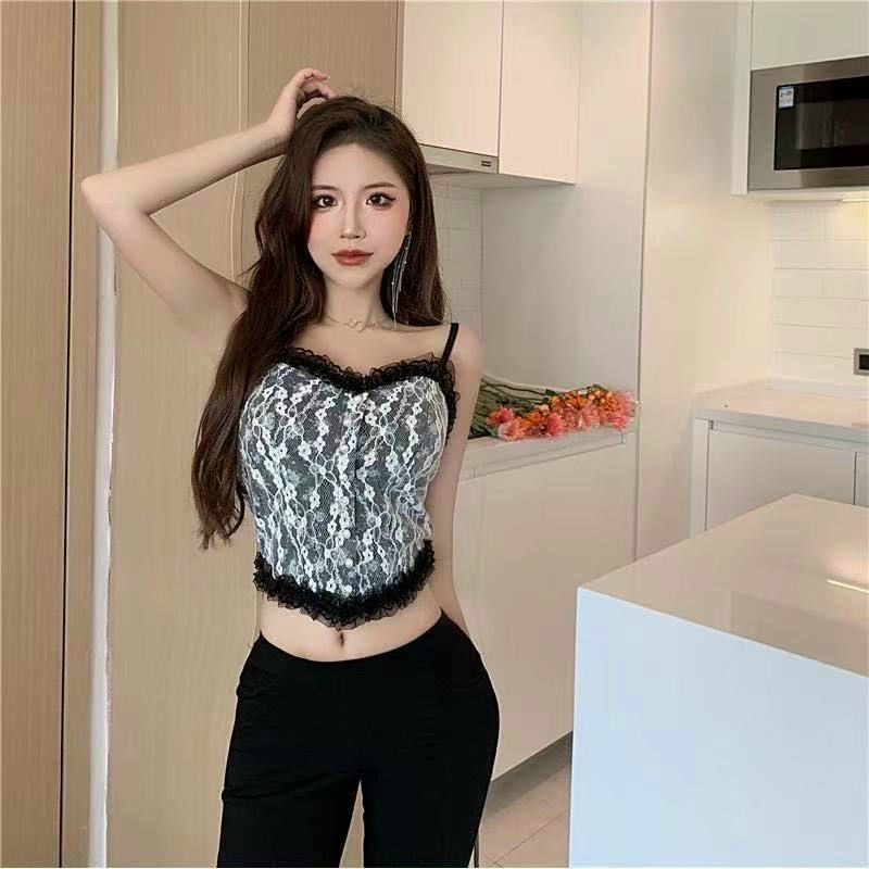 Áo 2 dây đính cúc ngọc siêu xinh