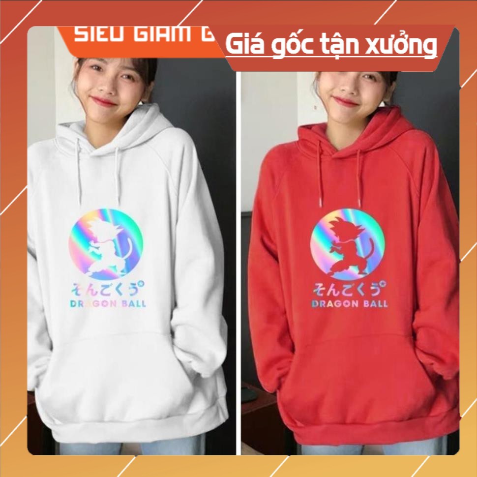 - Áo khoác hoodie phản quang,áo nỉ unisex Dragon Ball êm ái, Freesize cho nam và nữ - KN33 .