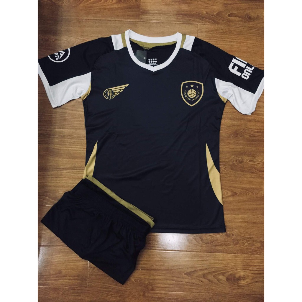 [ Thun thái ] Bộ quần áo bóng đá Legend FIFAonline 4 màu đen ( áo đá bóng Fo4 , áo game FIFA )