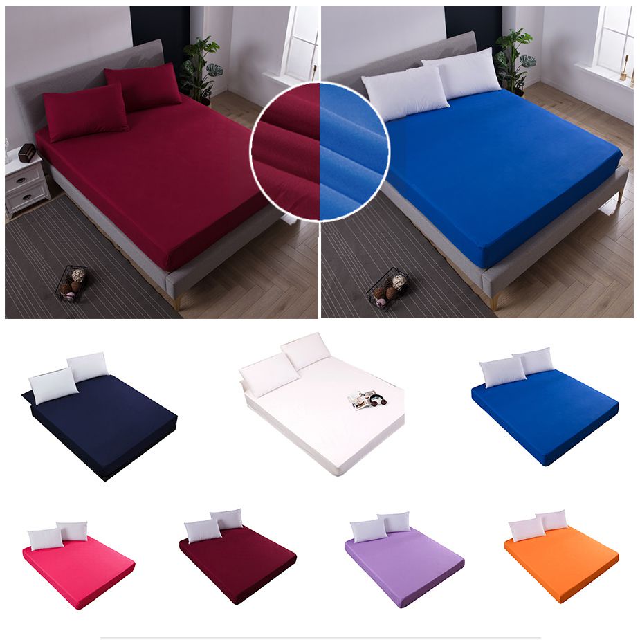 Ga Trải Giường Chống Bụi Chống Trượt Màu Trơn Đơn Giản