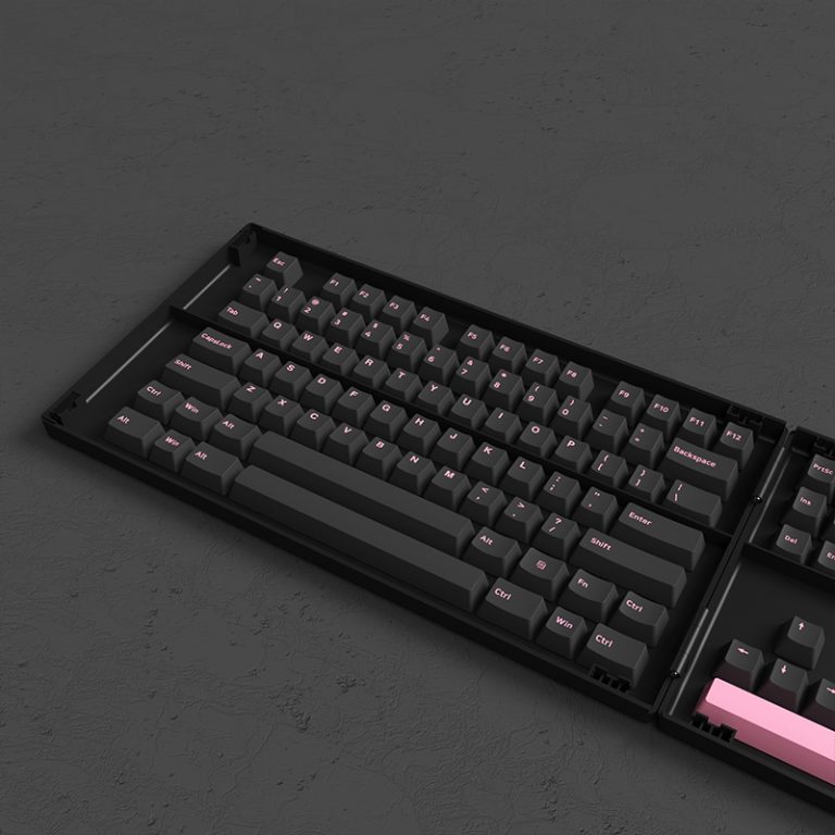 AKKO Keycap set – Black Pink (PBT Double-Shot/Cherry profile/229 nút)