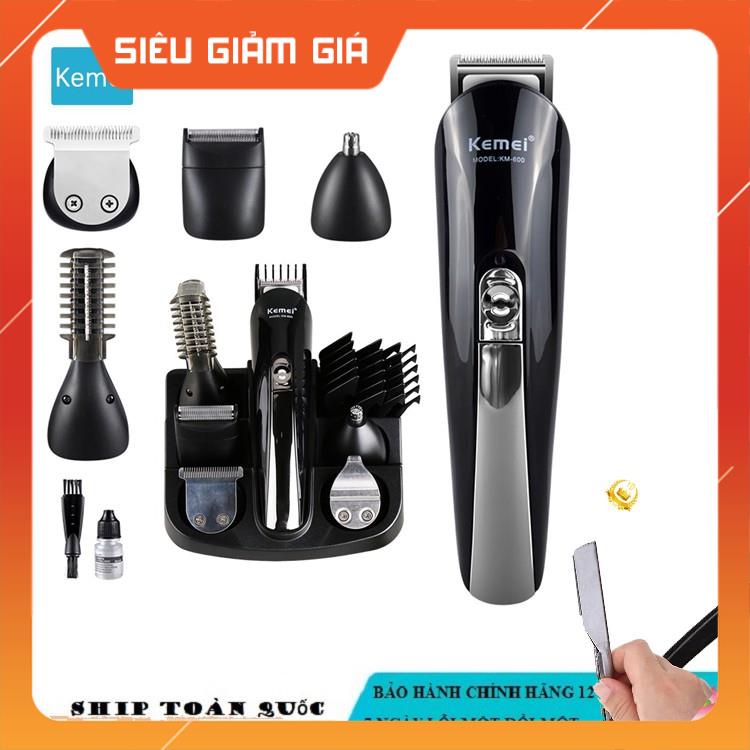 HOT Kemei 6 trong 1 Sạc điện Tông đơ cắt tóc Nose Hair Clipper Bộ máy cạo râu Nam Máy cạo râu điện Máy cạo râu KM-600