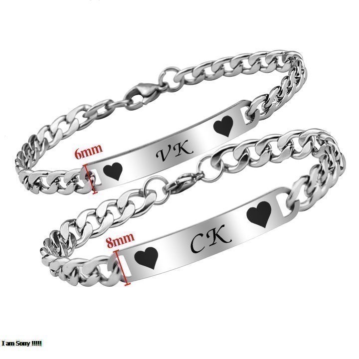 LẮC VÒNG TAY CẶP ĐÔI INOX CK VK ĐẸP  KHÔNG ĐEN KHÔNG GỈ SÉT