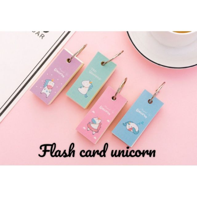 Sổ Flashcard Unicorn