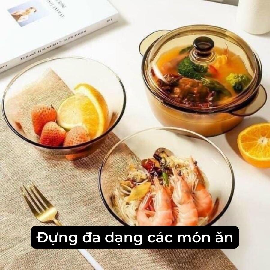 Bộ Bát Thủy Tinh 5 Món Cao Cấp, Hiện Đại, Phong Cách Châu Âu, Chịu Nhiệt Tốt