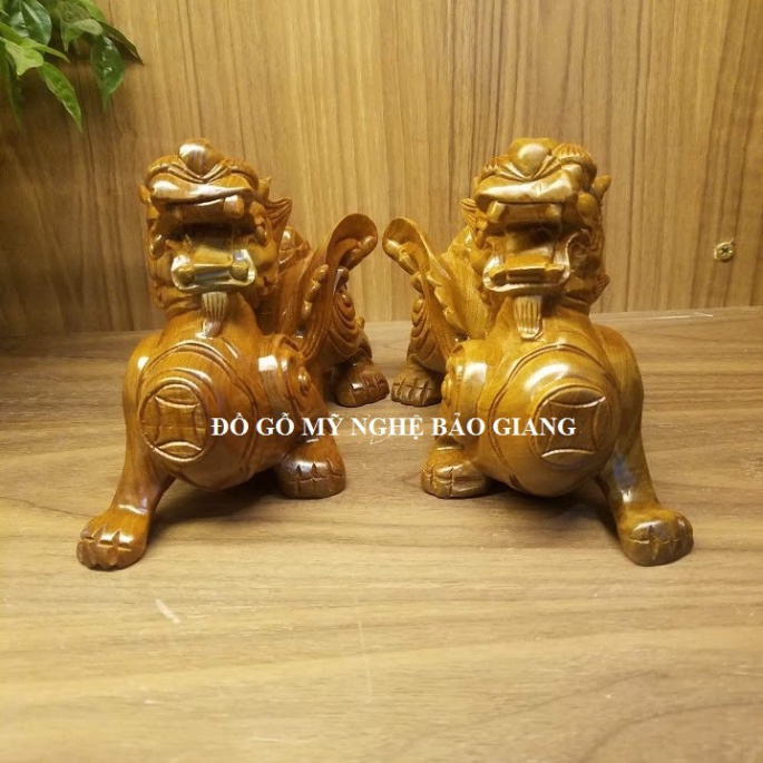 Cặp tỳ hưu gỗ bách