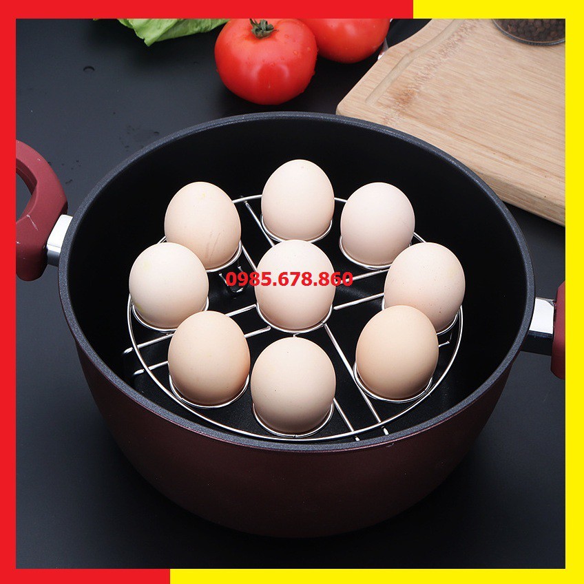 Giá hấp trứng, hấp thức ăn đa năng inox 304 (loại 9 ô)