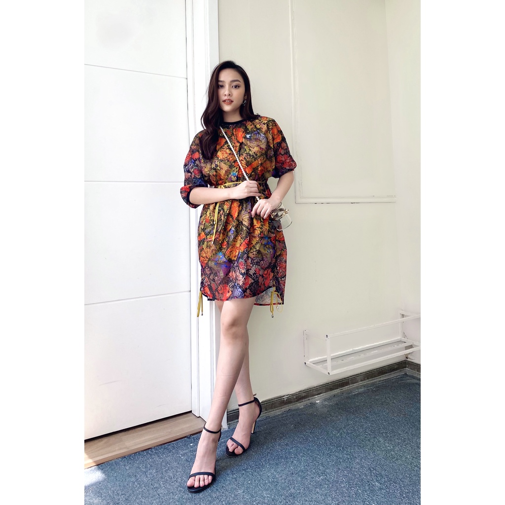 Đầm tay lỡ dáng suông họa tiết LADY ME by Eva de Eva 21ADKO002F