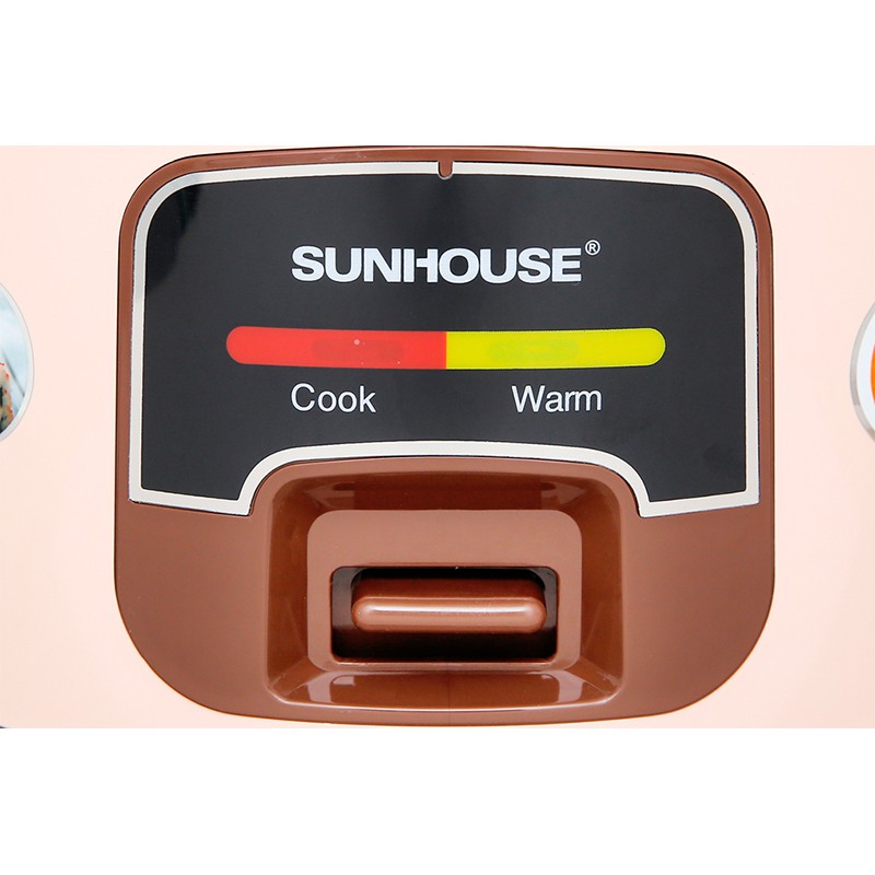 Nồi cơm điện Sunhouse 1 lít SHD8208C nắp gài  màu cafe - Hàng trưng bày