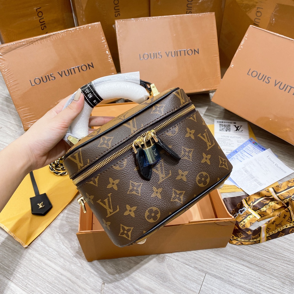 Túi xách L.V F1 Vanity Fullbox carton hãng nguyên seal size 20/Túi L.V  F1 dáng cốp Fullbox nguyên seal size 20